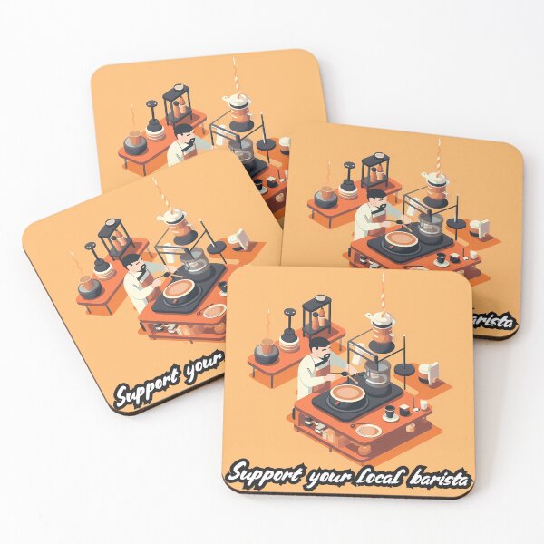 Item preview, Support Your Local Barista designed and sold by QuantumPalette.