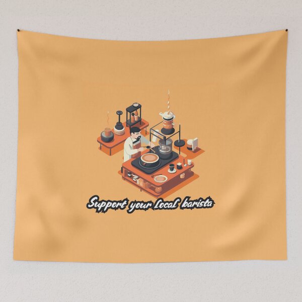 Item preview, Support Your Local Barista designed and sold by QuantumPalette.