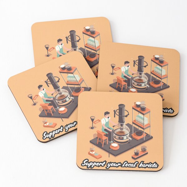 Item preview, Support Your Local Barista designed and sold by QuantumPalette.