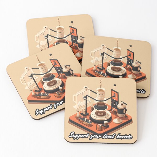 Item preview, Support Your Local Barista designed and sold by QuantumPalette.