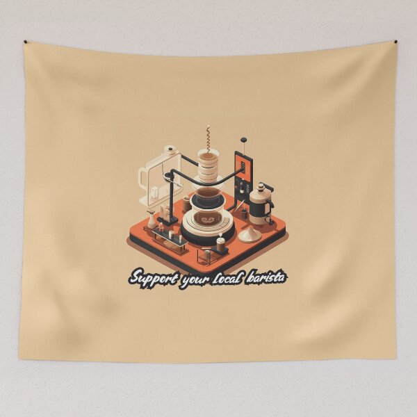 Item preview, Support Your Local Barista designed and sold by QuantumPalette.