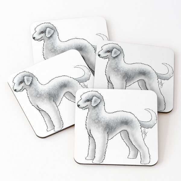 Item preview, Bedlington Terrier - Un-Clipped Blue and White designed and sold by Jennifer Stolzer.