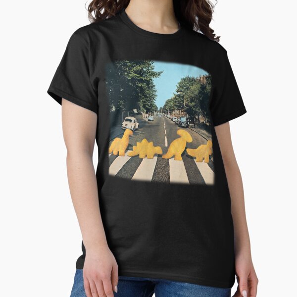 Vista previa del artículo con la obra «Nuggets de pollo con dinosaurios - nuggie road», diseñado y vendido por snazzyseagull.