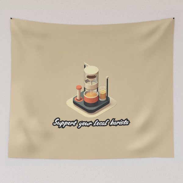 Item preview, Support Your Local Barista designed and sold by QuantumPalette.