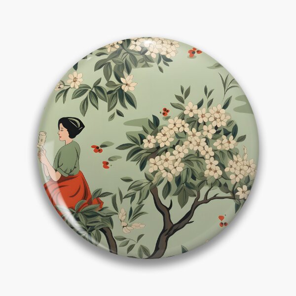 Item preview, Red Apples, Green Leaves, Books and Mirrors—Under the Apple Autumn Tree, Fall Design, apple orchard wallpaper designed and sold by ignasirus.