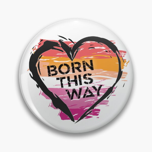 Artikelvorschau, Auf diese Weise geboren, Lesbian Pride Flag Heart Design LGBTQ+ entworfen und verkauft von Vision-Tees.