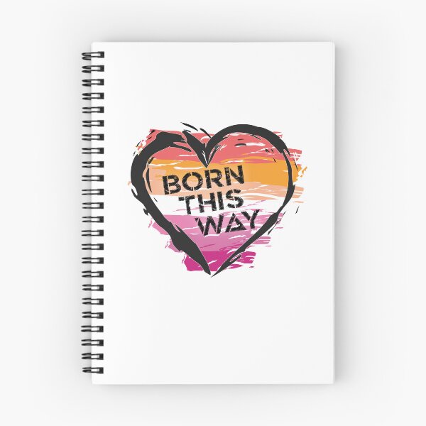 Item preview, Born This Way, Lesbian Pride Flag Heart Design LGBTQ+ designed and sold by Vision-Tees.