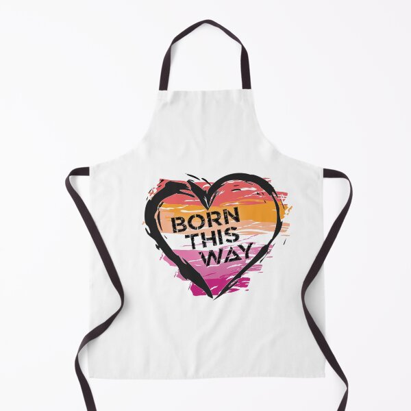 Item preview, Born This Way, Lesbian Pride Flag Heart Design LGBTQ+ designed and sold by Vision-Tees.