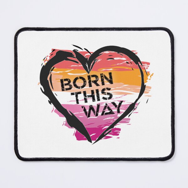 Item preview, Born This Way, Lesbian Pride Flag Heart Design LGBTQ+ designed and sold by Vision-Tees.