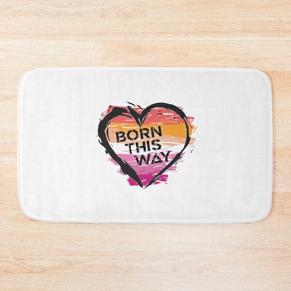 Item preview, Born This Way, Lesbian Pride Flag Heart Design LGBTQ+ designed and sold by Vision-Tees.