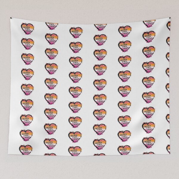 Item preview, Born This Way, Lesbian Pride Flag Heart Design LGBTQ+ designed and sold by Vision-Tees.