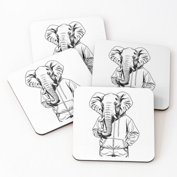 Item preview, Elephant in a Hoodie designed and sold by HanaiPrint.