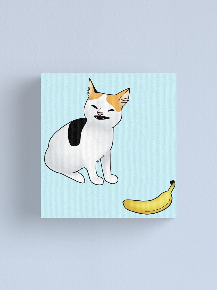 "Cat no banana" Canvas Print by stolas Redbubble