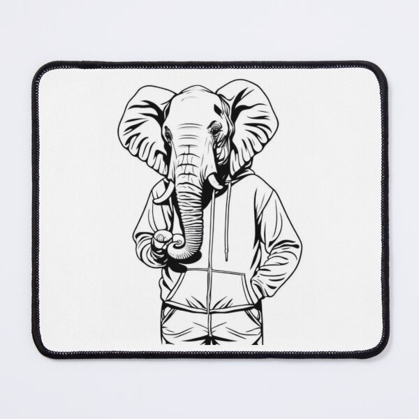 Item preview, Elephant in a Hoodie designed and sold by HanaiPrint.