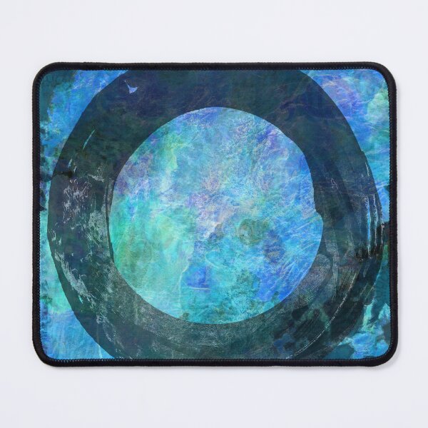 Item preview, Dark Enso Circle Art on Blue Abstract designed and sold by Sharon Cummings Art.