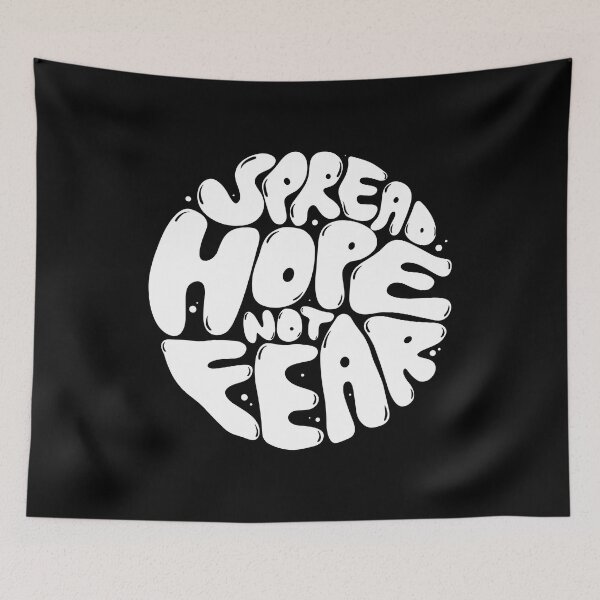 Item preview, Spread hope not fear!  Positive Vibes, Inspirational Design, Encouragement, Optimism, Motivational Art designed and sold by Easy-Logo.