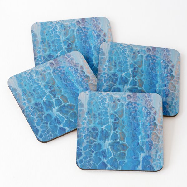 Item preview, Fluid Nature - Blue Pools - Acrylic Pour Art designed and sold by vmajzlik.