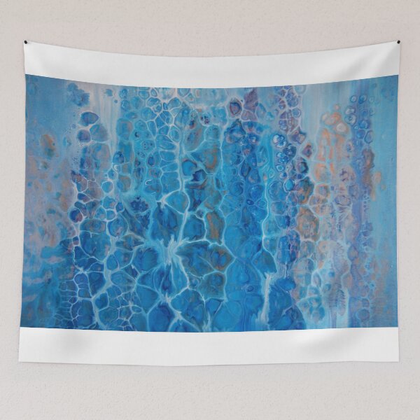 Item preview, Fluid Nature - Blue Pools - Acrylic Pour Art designed and sold by vmajzlik.
