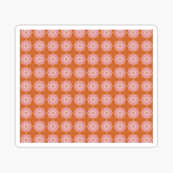 Flower oriental orange Sticker