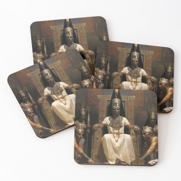 Item preview, I Invented Respect, Ancient Egyptian African Pharaoh seated in throne holds court  designed and sold by jeanfmarc.