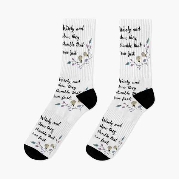 Item preview, Shakespeare Quote Romeo and Juliet Wisely and slow; they stumble that run fast. designed and sold by violet-hope.
