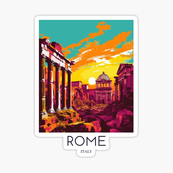 Item preview, A Pop Art Travel Print of Rome - Italy designed and sold by StudioRedKoala.
