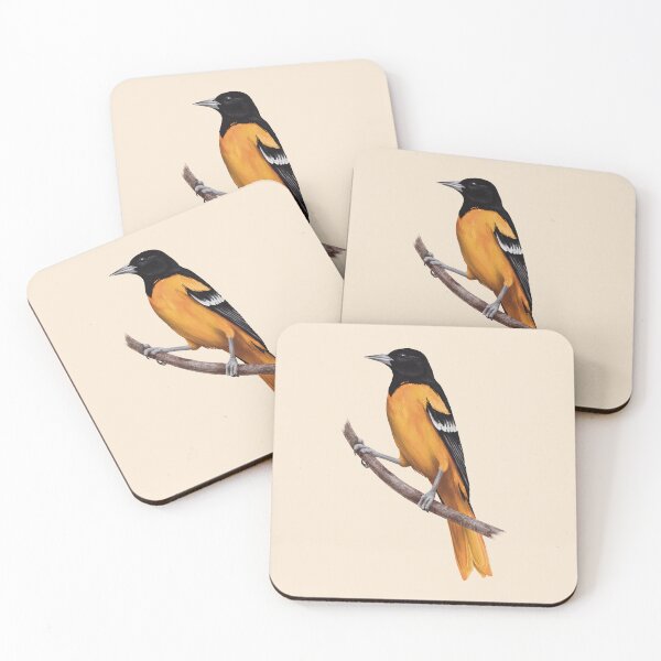 Item preview, Male Baltimore Oriole standing on a branch designed and sold by Nick Garnhart.