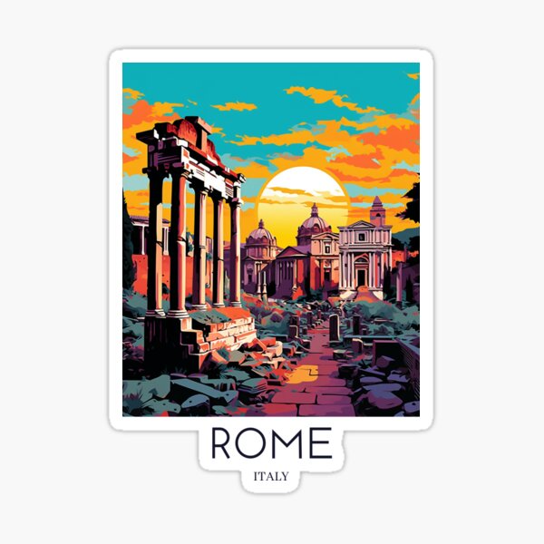 Item preview, A Pop Art Travel Print of Rome - Italy designed and sold by StudioRedKoala.
