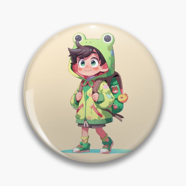 Item preview, School Frog Anime Boy designed and sold by RibbitFans101.