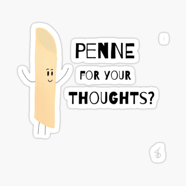 Aperçu de l'œuvre Penne pour vos pensées? créée et vendue par DinomiteDesigns.