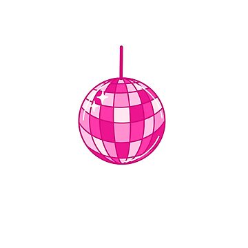 Pink disco ball Sticker for Sale by maddie-bryant