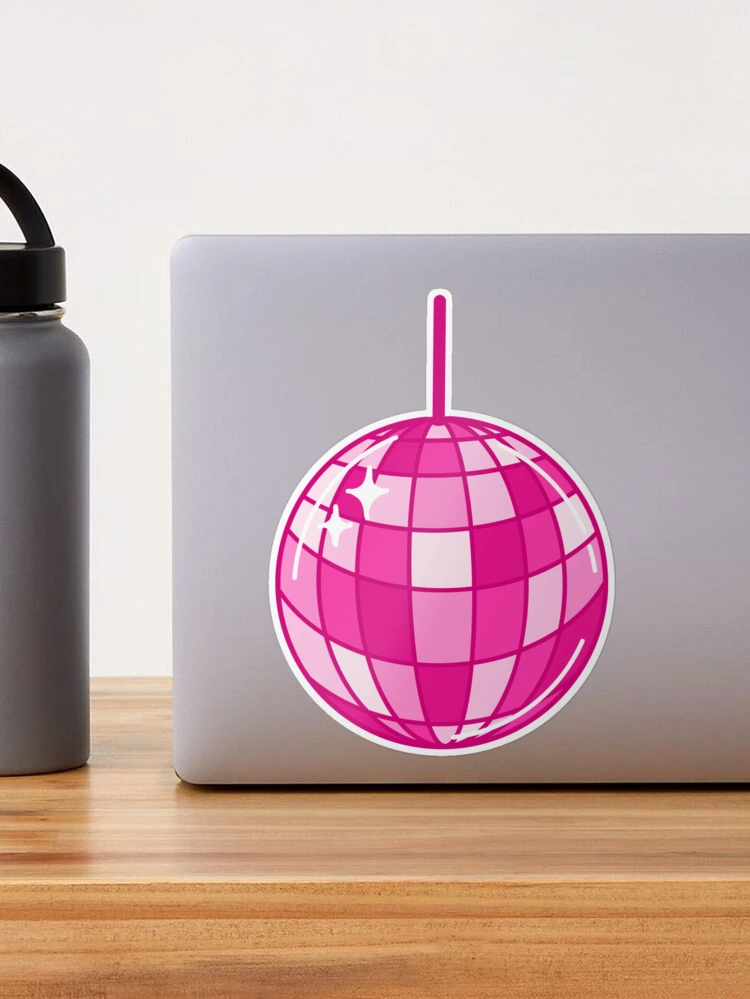 Pink disco ball Sticker for Sale by maddie-bryant