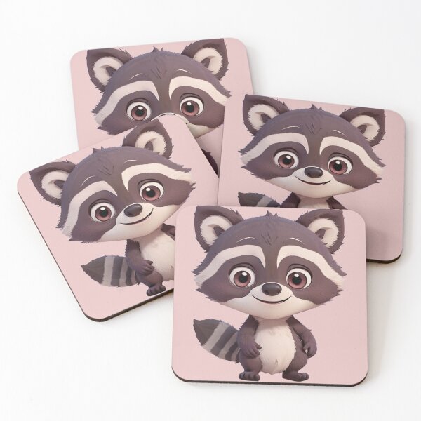 Item preview, Cute 3D Style Animated Raccoon - Lovely designed and sold by ChickNickStudio.