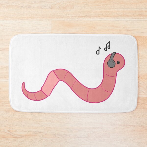 Item preview, Worm Listening to Music designed and sold by Maybe-A-Robot.