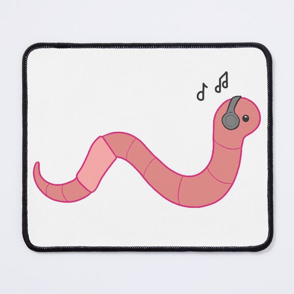 Item preview, Worm Listening to Music designed and sold by Maybe-A-Robot.