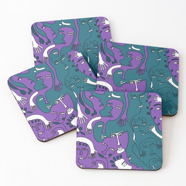 Item preview, Abstract Colourful Face Pattern designed and sold by kbracey-meraki.