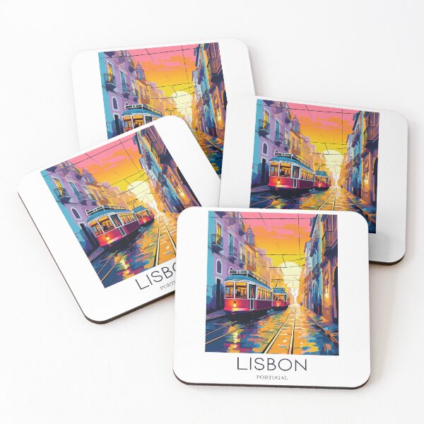 Item preview, A Pop Art Travel Print of Lisbon - Portugal designed and sold by StudioRedKoala.