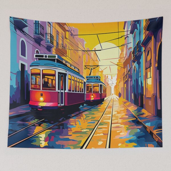 Item preview, A Pop Art Travel Print of Lisbon - Portugal designed and sold by StudioRedKoala.
