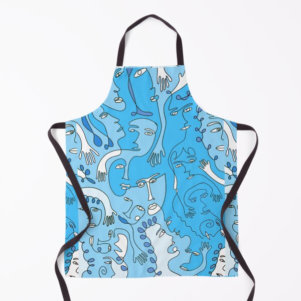 Item preview, Abstract Blue Face Pattern designed and sold by kbracey-meraki.