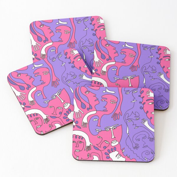 Item preview, Abstract Line Drawing Face Pattern designed and sold by kbracey-meraki.