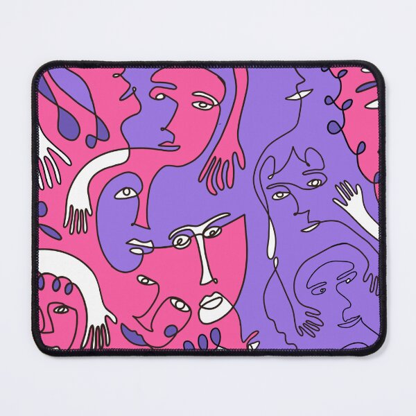 Item preview, Abstract Line Drawing Face Pattern designed and sold by kbracey-meraki.