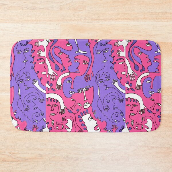 Item preview, Abstract Line Drawing Face Pattern designed and sold by kbracey-meraki.