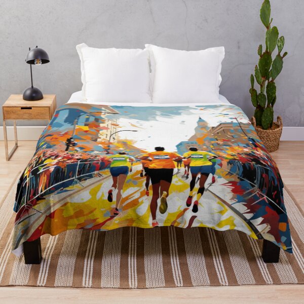 Item preview, A Pop Art Travel Print of the Boston Marathon - Massachusetts designed and sold by StudioRedKoala.