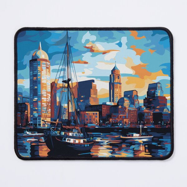 Item preview, A Pop Art Travel Print of the Boston - Massachusetts designed and sold by StudioRedKoala.