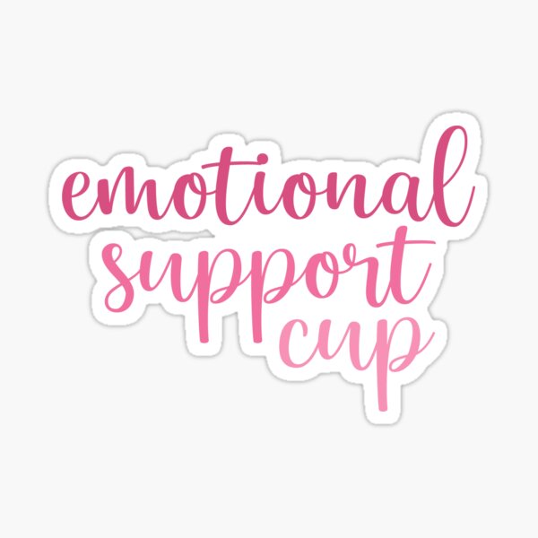 emotional support cup (Stanley yellow) Sticker for Sale by gintherealworld