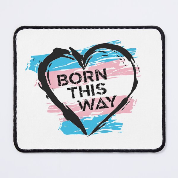 Item preview, Born This Way, Transgender Pride Flag Heart Design LGBTQ+ designed and sold by Vision-Tees.