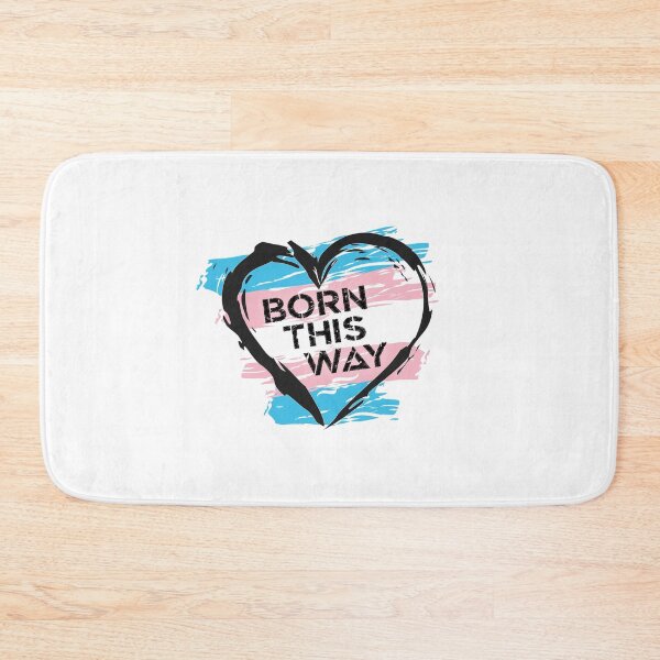 Item preview, Born This Way, Transgender Pride Flag Heart Design LGBTQ+ designed and sold by Vision-Tees.