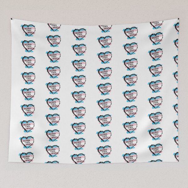 Item preview, Born This Way, Transgender Pride Flag Heart Design LGBTQ+ designed and sold by Vision-Tees.