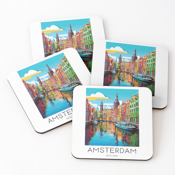 Item preview, A Pop Art Travel Print of Amsterdam - Holland designed and sold by StudioRedKoala.