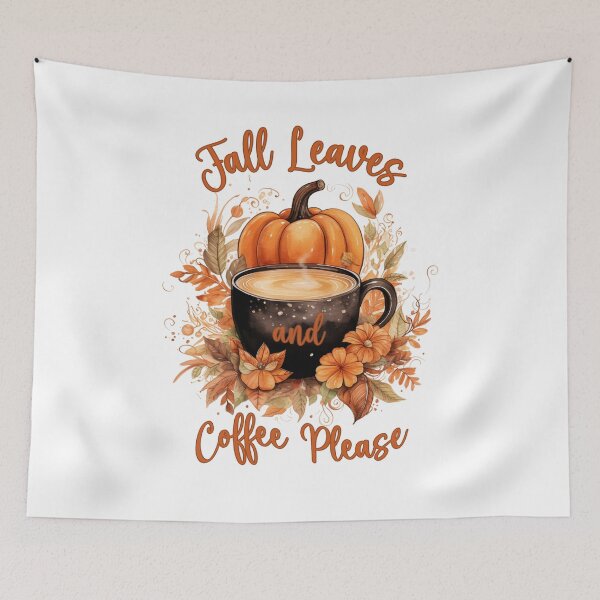 Item preview, Fall Leaves and Coffee Please designed and sold by HappyLifeCreate.